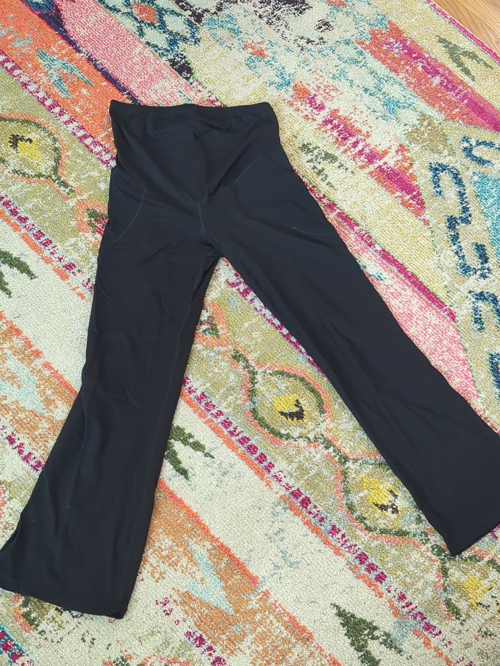 Amazon Black Boot Cut Flare Yoga Maternity Pants